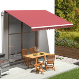 Tessuto di Ricambio per Tenda da Sole Rosso Borgogna 4x3,5 m Poliestere