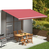 Tessuto di Ricambio per Tenda da Sole Rosso Borgogna 5x3 m Poliestere