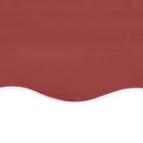 Tessuto di Ricambio per Tenda da Sole Rosso Borgogna 6x3,5 m