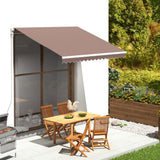 Tessuto di Ricambio per Tenda da Sole Marrone 3x2,5 m Poliestere