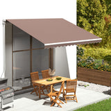 Tessuto di Ricambio per Tenda da Sole Marrone 4x3 m Poliestere