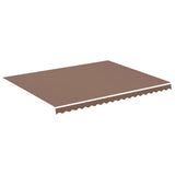 Tessuto di Ricambio per Tenda da Sole Marrone 4,5x3,5 m Poliestere
