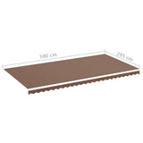 Tessuto di Ricambio per Tenda da Sole Marrone 6x3 m