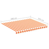 Tessuto di Ricambio per Tenda da Sole Giallo e Arancio 3x2,5 m