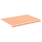 Tessuto Ricambio per Tenda da Sole Giallo e Arancio 3,5x2,5 m