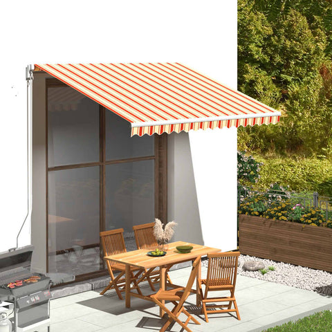 Tessuto Ricambio per Tenda da Sole Giallo e Arancio 3,5x2,5 m