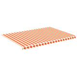 Tessuto di Ricambio per Tenda da Sole Giallo e Arancione 5x3,5 m Poliestere