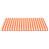 Tessuto di Ricambio per Tenda da Sole Giallo e Arancione 5x3,5 m Poliestere