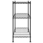 Scaffale a 3 Livelli 60x35x76 cm Nero 150 kg