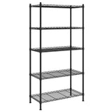 Scaffale a 5 Livelli 90x35x180 cm Nero 250 kg