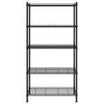Scaffale a 5 Livelli 90x35x180 cm Nero 250 kg