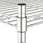 Scaffale a 3 Livelli con Ruote 60x35x81 cm Cromato 150 kg