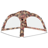 Tenda per Feste con LED e 4 Pareti 3,6x3,6x2,3 m Mimetica
