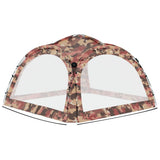 Tenda per Feste con LED e 4 Pareti 3,6x3,6x2,3 m Mimetica
