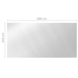 Copertura per Piscina Argento 488x244 cm PE