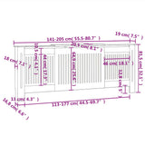 Copertura per Radiatore Nera in MDF 205 cm
