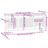 Copertura per Radiatore Bianca in MDF 205 cm
