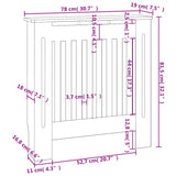 Copertura per Radiatore Bianca in MDF 78 cm