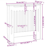 Copertura per Radiatore Nera in Legno truciolato 78 cm