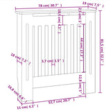 Copertura per Radiatore Grigia in Legno truciolato 78 cm