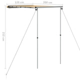 Tendalino per Camper e Roulotte 1,2x2x2,15 m Beige
