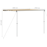 Tendalino per Camper e Roulotte 3x2,5x2,15 m Beige