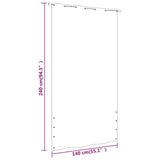 Paravento per Balcone Tortora 140x240 cm in Tessuto Oxford