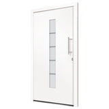 Porta d'Ingresso in Alluminio e PVC Bianco 100x200 cm