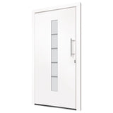 Porta d'Ingresso in Alluminio e PVC Bianco 110x210 cm