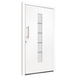 Porta d'Ingresso in Alluminio e PVC Bianco 100x200 cm