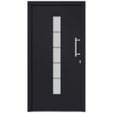 Porta d'Ingresso in Alluminio e PVC Antracite 100x200 cm