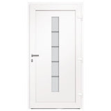 Porta d'Ingresso in Alluminio e PVC Antracite 100x200 cm