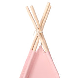 Tenda Tipi per Bambini con Borsa Rosa Microfibra 120x120x150cm
