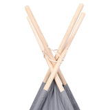 Tenda Tipi Bambini con Borsa Grigio Microfibra 120x120x150cm