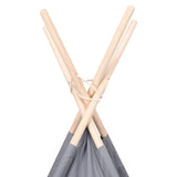 Tenda Tipi Bambini con Borsa Grigio Microfibra 120x120x150cm