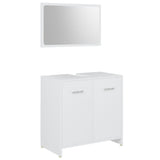 Set Mobili da Bagno 4 pz Bianco in Legno truciolato