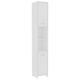 Set Mobili da Bagno 4 pz Bianco in Legno truciolato
