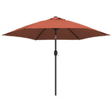 Ombrellone da Giardino con Palo in Metallo 300 cm Terracotta
