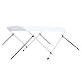 Bimini di Prua con Tendalino a 2 Archi Bianco 180x130x110 cm