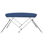 Bimini di Prua con Tendalino a 2 Archi Blu Marino 180x150x110cm