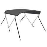 Bimini di Prua con Tendalino a 2 Archi Antracite 150x120x110 cm