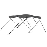 Bimini di Prua con Tendalino a 3 Archi Antracite 183x140x137 cm