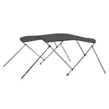 Bimini di Prua con Tendalino a 3 Archi Antracite 183x196x137 cm