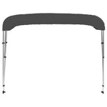 Bimini di Prua con Tendalino a 3 Archi Antracite 183x196x137 cm