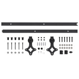 Porta Scorrevole con Set Hardware 100x210 cm in Legno di Pino