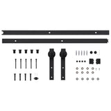 Porta Scorrevole con Set Hardware 100x210 cm in Legno di Pino