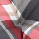 Cuscino per Pallet a Quadri Rossi 120x80x12 cm in Tessuto