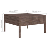 Set Divani da Giardino 9 pz con Cuscini in Polyrattan Marrone