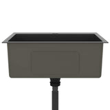 Lavello da Cucina Lavorato a Mano Nero Acciaio Inox