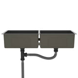 Lavello da Cucina Artigianale Nero in Acciaio Inox